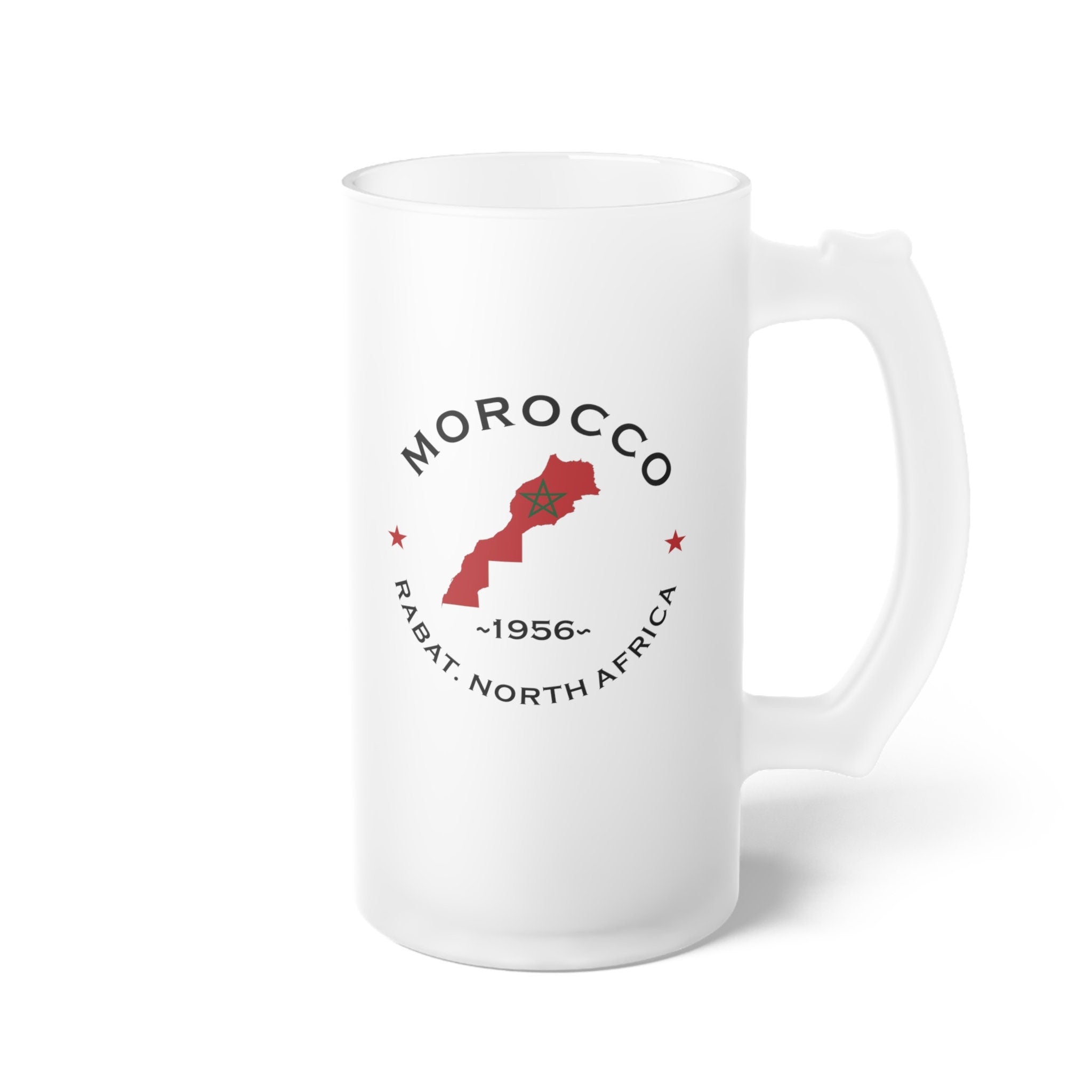 Morocco Frosted Glass Beer Mug